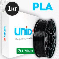 Пластик PLA 1кг черный UNID