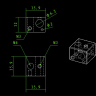 Нагревательный блок для E3D V5 16х16х12мм
