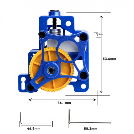 Экструдер для Bambu Lab P1S, X1C (металл)