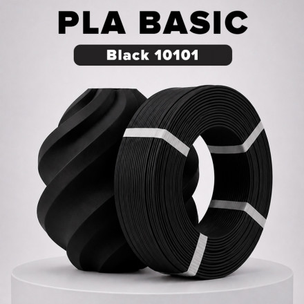 Пластик PLA basic 1кг черный BambuLab (10101) без катушки