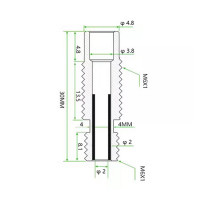 Термобарьер M6x30 с тефлоновой трубкой для Kingroon