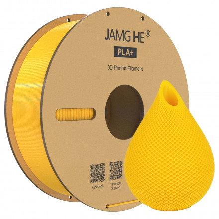 Пластик PLA+ 1кг желтый Jamg He
