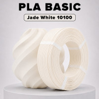Пластик PLA basic 1кг нефритовый белый BambuLab (10100) без катушки Пластик PLA basic 1кг нефритовый белый BambuLab (10100) без катушки