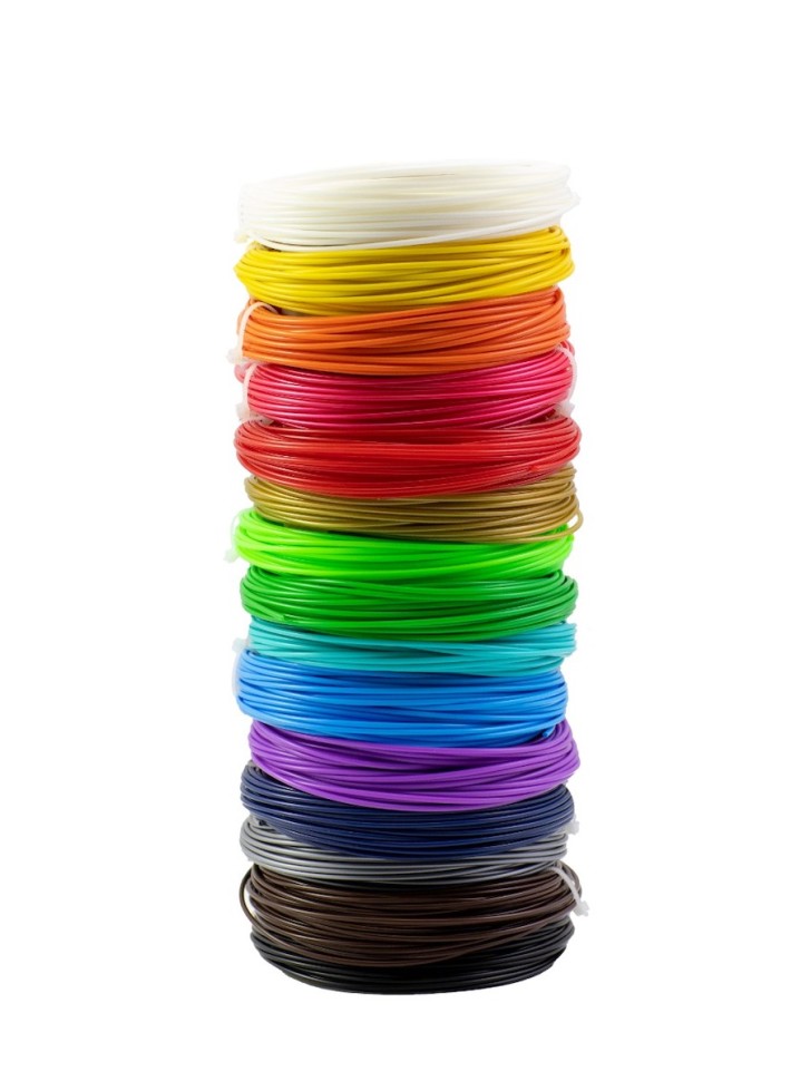 Пластик PLA для 3D ручек (15 цветов по 10 метров)