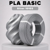 Пластик PLA basic 1кг серебристый BambuLab (10102) без катушки Пластик PLA basic 1кг серебристый BambuLab (10102) без катушки