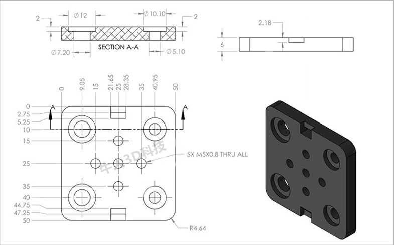 Комплект для сборки пластины Mini Openbuilds 2020 с усиленными колесами