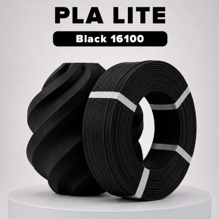 Пластик PLA lite 1кг черный BambuLab (16100) без катушки