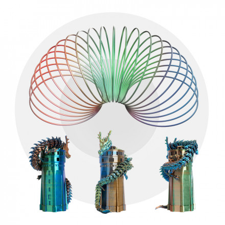 Набор №5 PLA 4шт по 250г шелковый трехцветный