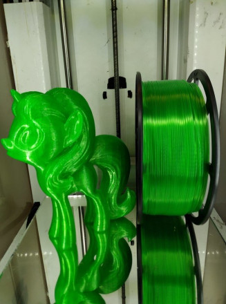 Пластик PETG 1кг (прозрачный лайм) от ABSmaker