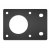 Пластина для крепления ШД Nema 17 (черная)