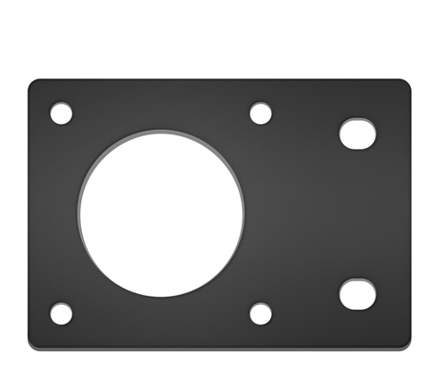Пластина для крепления ШД Nema 17 (черная)