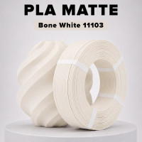 Пластик PLA matte 1кг белая кость BambuLab (11103) без катушки