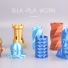 Пластик PLA Silk 1кг (синий шелковый)