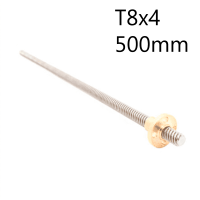 Винт трапецеидальный T8x4 с гайкой (500мм) Винт трапецеидальный T8x4 с гайкой (500мм)