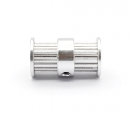 Двойной шкив (шпуля) для ремня GT2 6мм 20 зубов на вал 8 мм