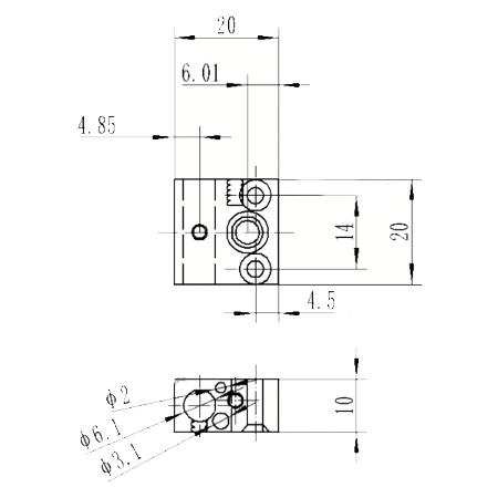 Нагревательный блок CR10 (черный)