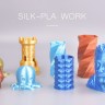 Пластик PLA Silk 1кг (голубой шелковый)