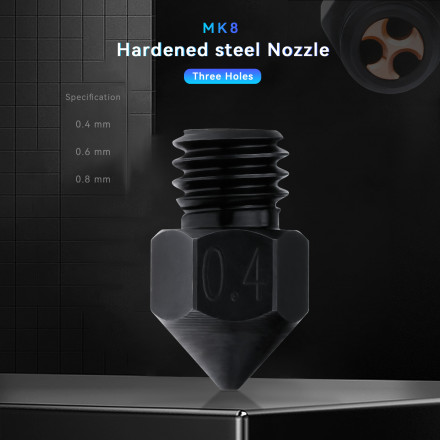 Сопло с медной вставкой (тип CHT) для хотэнда MK8 закаленная сталь