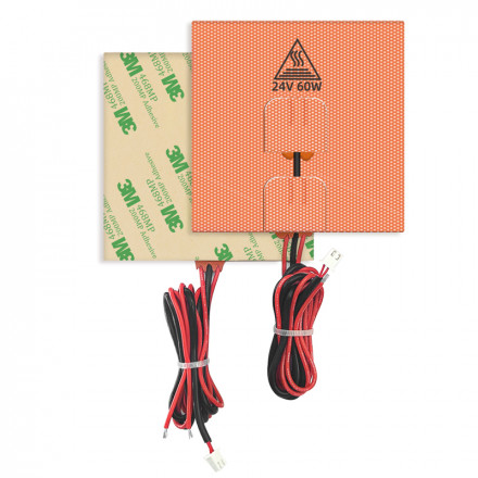 Силиконовый нагреватель 100х100мм 24V 60W для Voron 0.1