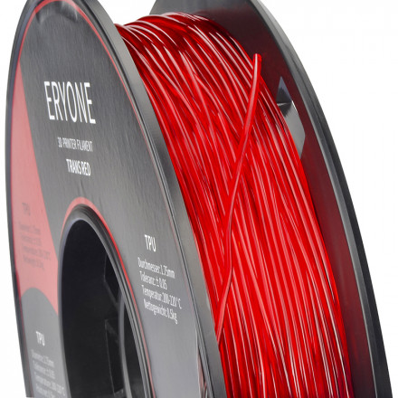 Пластик TPU 0.5кг прозрачно-красный Eryone