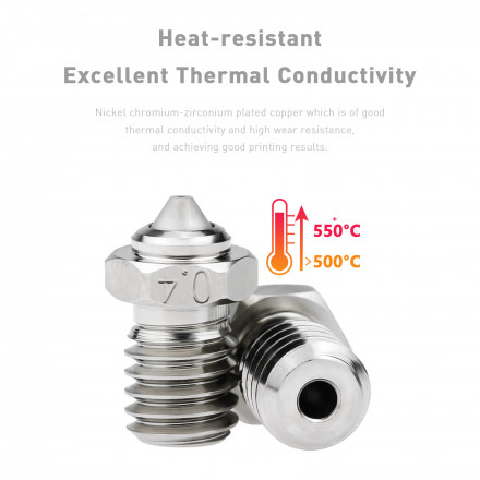 Сопло для хотэнда E3D V6 медное с каленой вставкой