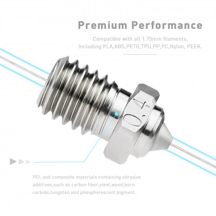 Сопло для хотэнда E3D V6 медное с каленой вставкой