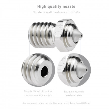 Сопло для хотэнда E3D V6 медное с каленой вставкой