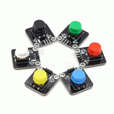 Модуль кнопки с колпачком (белый)