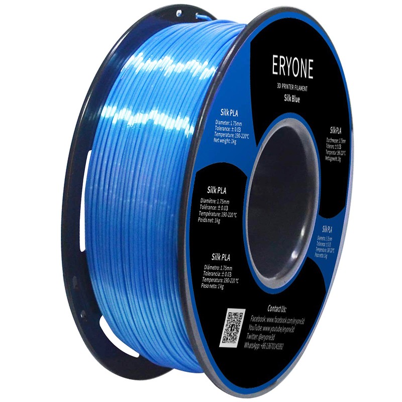 Пластик PLA 1кг шелковый синий Eryone