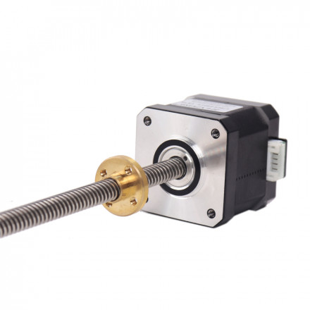 Шаговый двигатель NEMA 17 (17HS4401S) с винтом T8x8 200мм