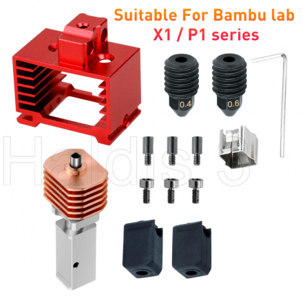 Хотэнд TZ V3.0 для Bambu Lab X1, X1C с нагревателем и термистором