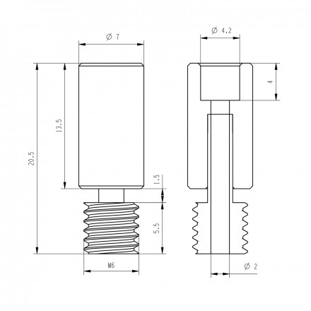 Термобарьер Bi-Metal медно-титановый DLC Kraken