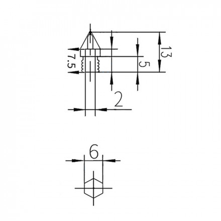 Сопло для хотэнда MK8, CR10 (с тефлоновым покрытием)