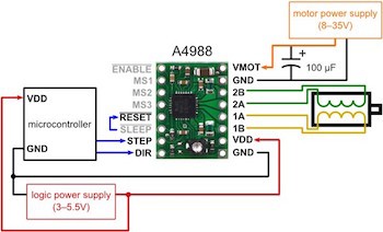 Драйвер шагового двигателя A4988 с радиатором