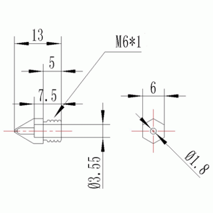 Сопло 0,3мм для Zortrax M200