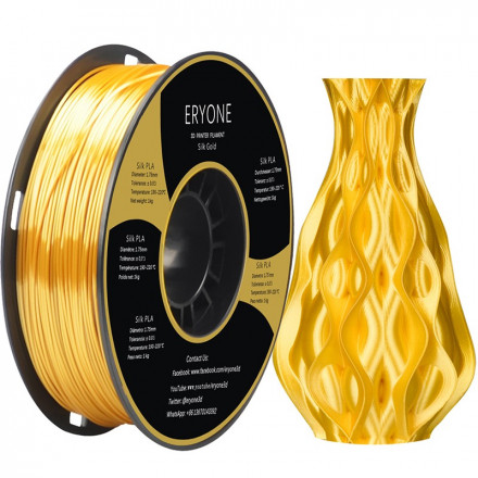 Пластик PLA 1кг шелковый золотой Eryone