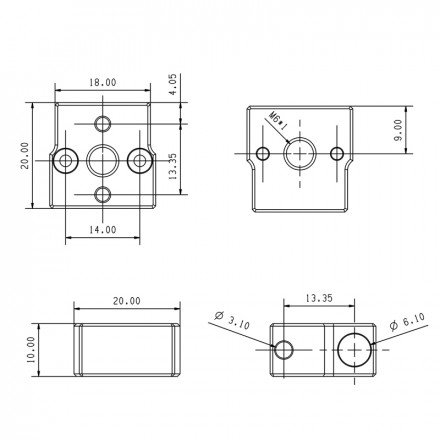 Нагревательный блок для Creality CR-6 SE (HS)