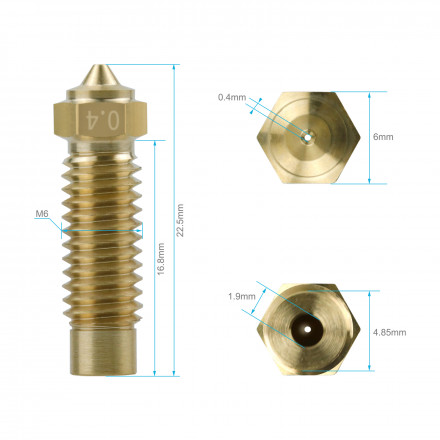 Сопло для хотэнда Neptune 4 Plus латунное