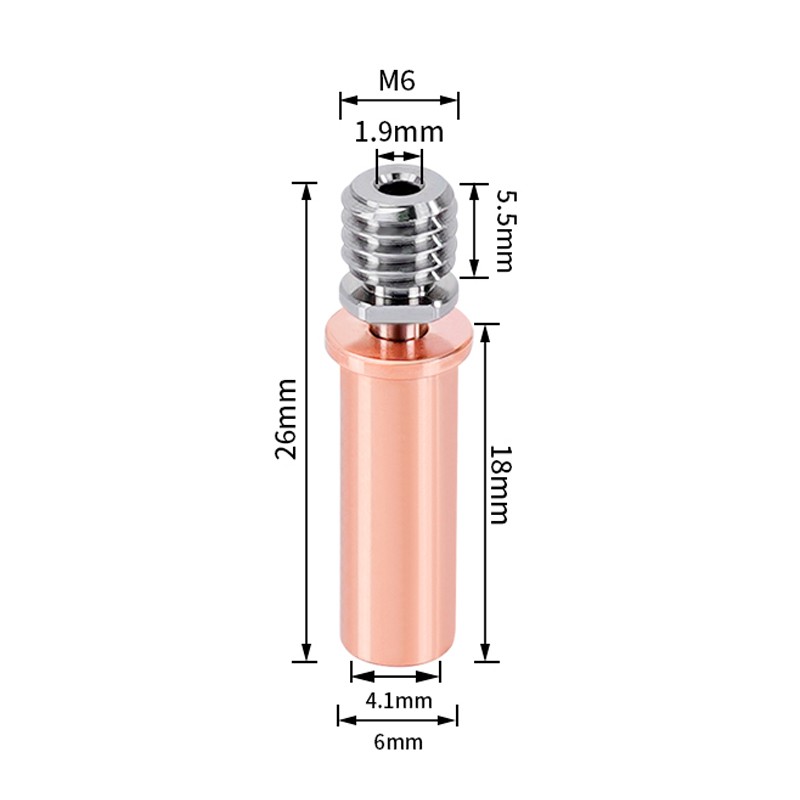 Термобарьер Bi-Metal медно-титановый для Anycubic Mega S/Pro, Vyper