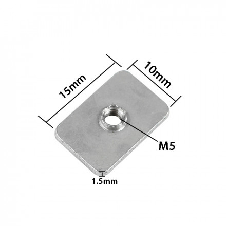Плоская Т-гайка М5 паз 6мм (10шт)