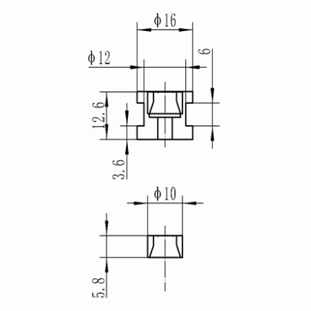 Втулка с пластиковой клипсой для тефлоновой трубки 4мм