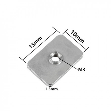 Плоская Т-гайка М3 паз 6мм (10шт)