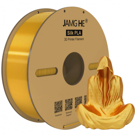Пластик PLA 1кг шелковый золотой Jamg He