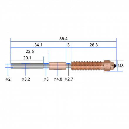 Сопло для хотэнда Creality K1C, Ender-3 V3 (с закаленым наконечником)