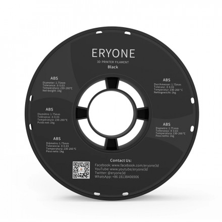 Пластик ABS 1кг черный Eryone