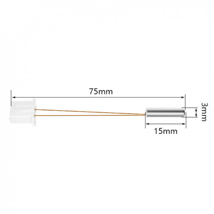 Термистор NTC 100K в термокапсуле (разъем XH2.54) 10cм