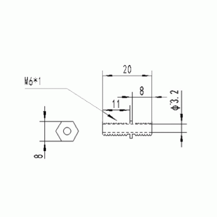 Термобарьер для Ultimaker М6х20мм для пластика 3мм