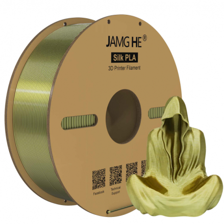 Пластик PLA 1кг шелковый бронзовый Jamg He